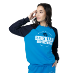 Siberian Super Team sweatshirt for women (color: blue; size: XS) 107024